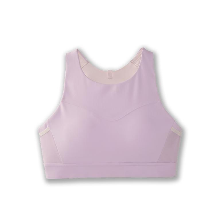 Brooks Womens Drive 3 Pocket Running Bra - Orchid Haze Purple/Rosewater (486391-DPW)